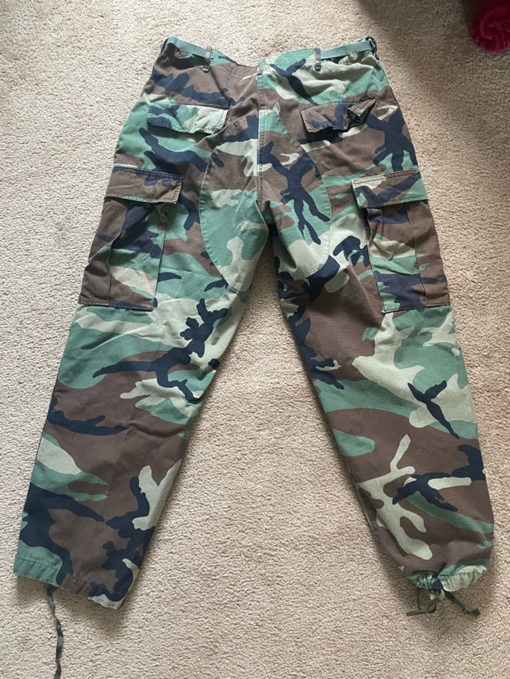 Men's or women’s Camo Cargo Pants - Woodland Green Brown - Picture 6 of 9